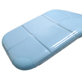 Toeboard cover for A-dec 511B dental chair with sewn upholstery